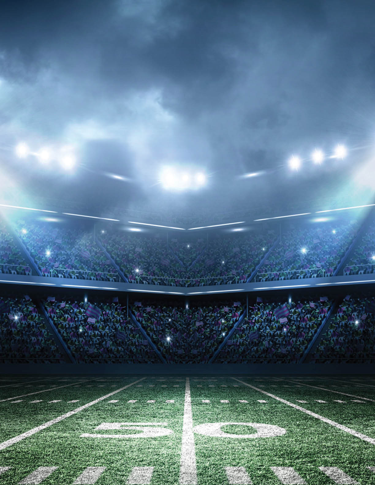 An imaginary stadium is modelled and rendered.