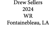 Drew Sellers 2024 WR Fontainebleau, LA