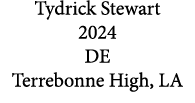 Tydrick Stewart 2024 DE Terrebonne High, LA
