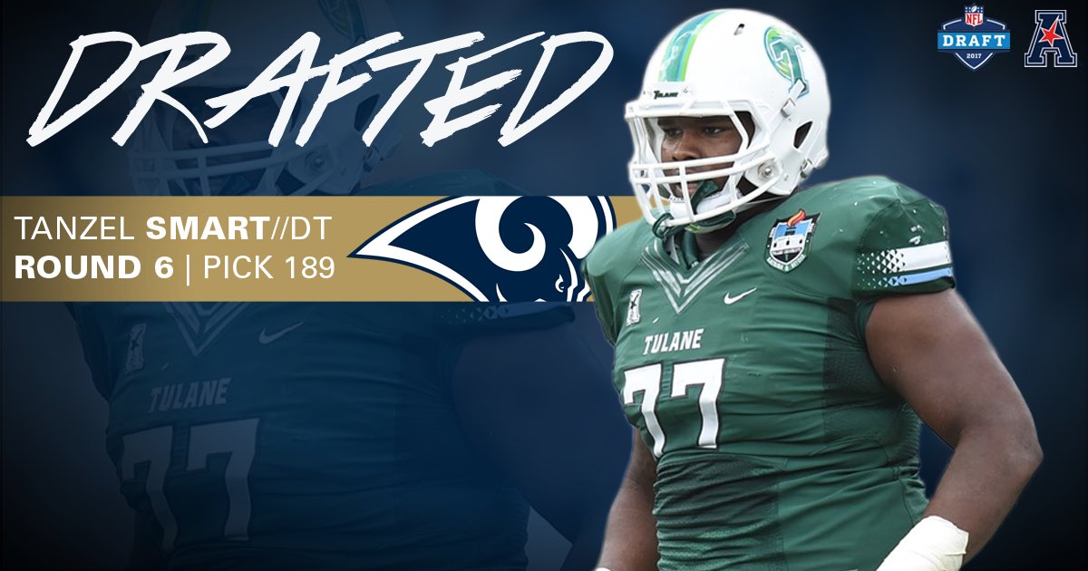 Tulane Football's Tanzel Smart Drafted by the Los Angeles Rams