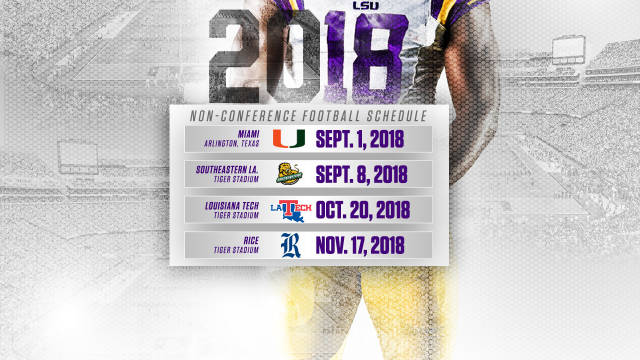 LSU TO HOST ALABAMA AND GEORGIA IN FOOTBALL IN 2018