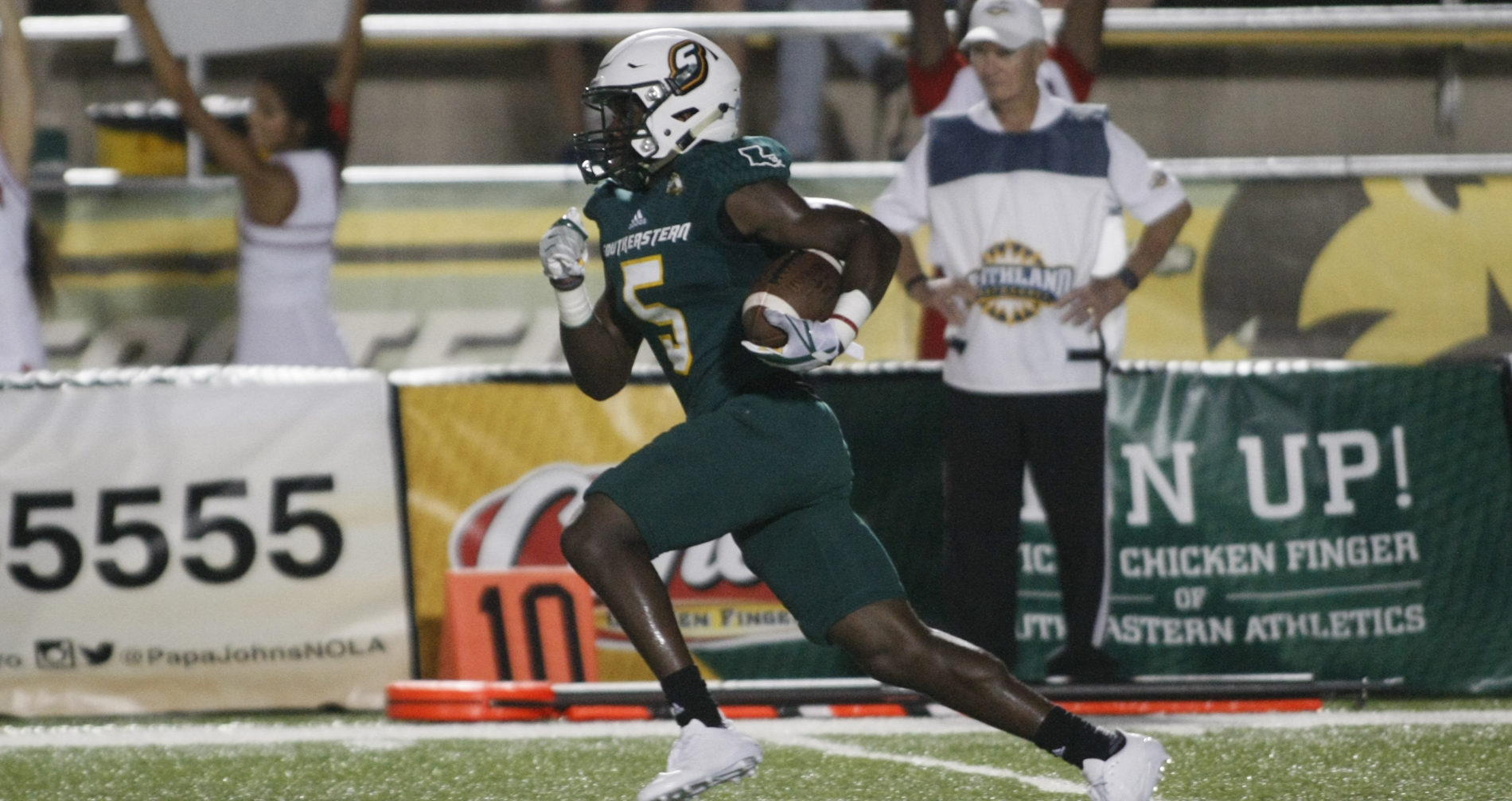 Southeastern Rolls to First Win over Lamar