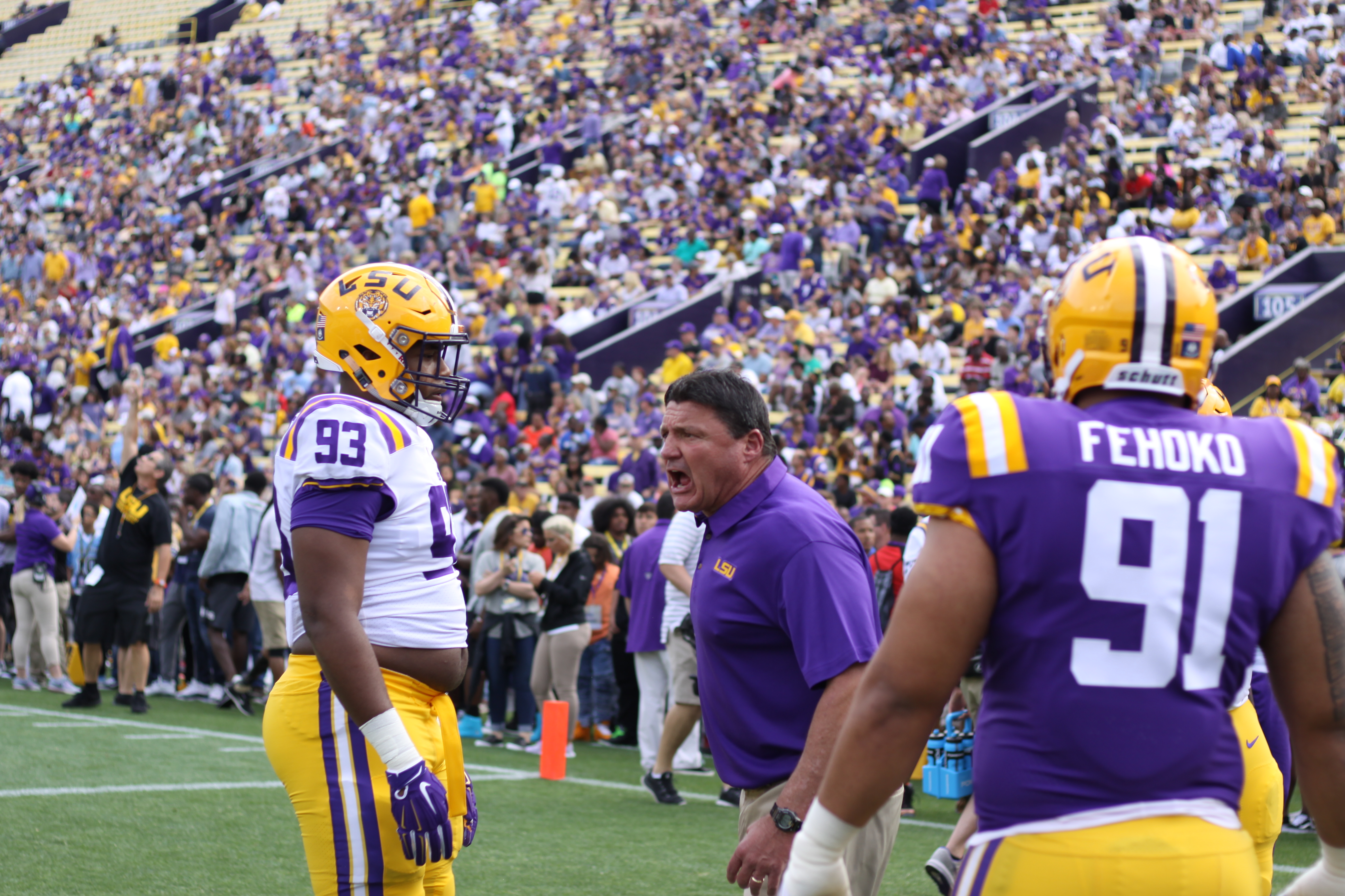 DEFENSE SHINES IN LSU’S FIRST SCRIMMAGE OF TRAINING CAMP