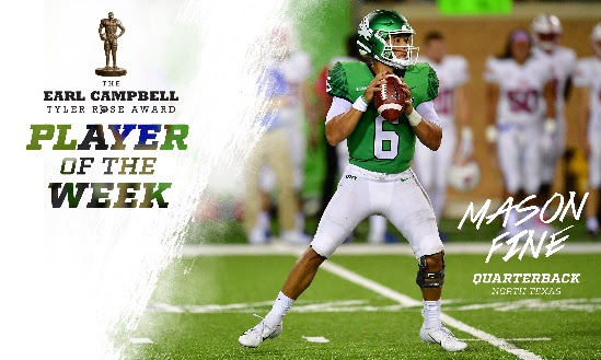 Tyler Announces The Earl Campbell Tyler Rose Award National Player of the Week