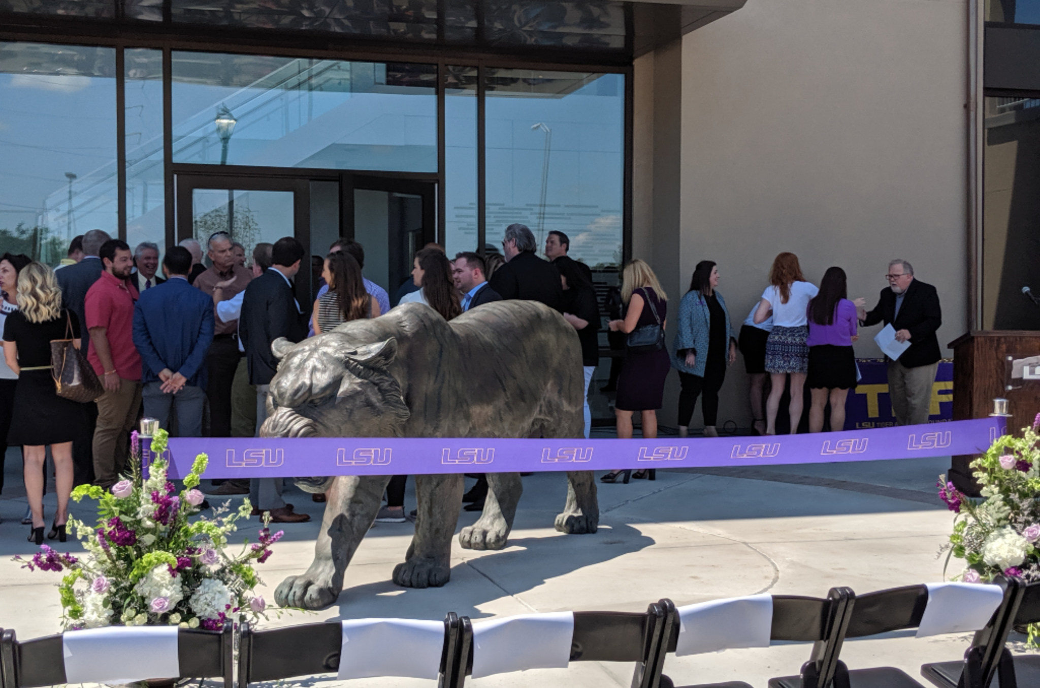 LSU Football Cuts Ribbon on $28 Million Football Facility and Performance Nutrition Center