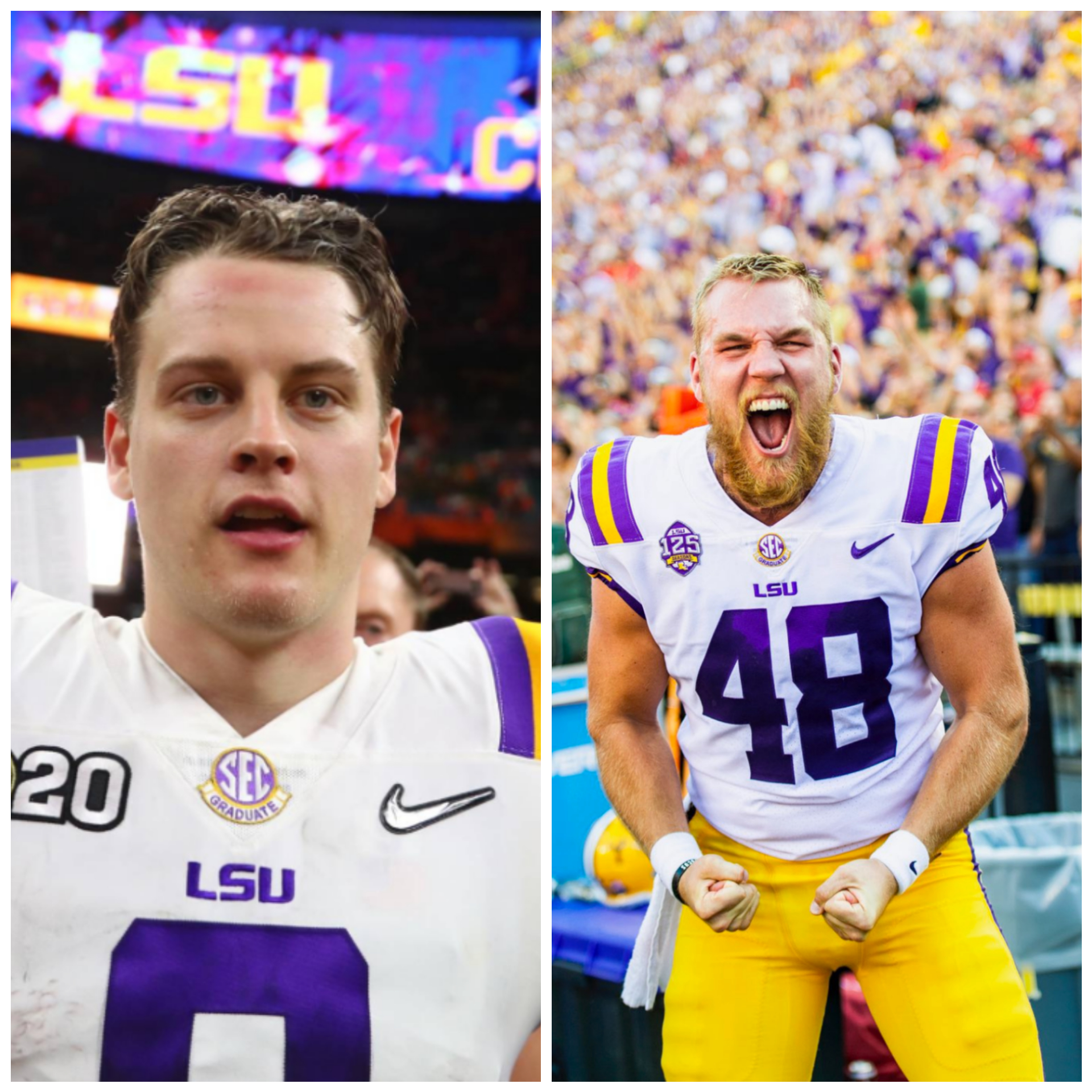 LSU’S BURROW AND FERGUSON NAMED TO NFF HAMPSHIRE HONOR SOCIETY