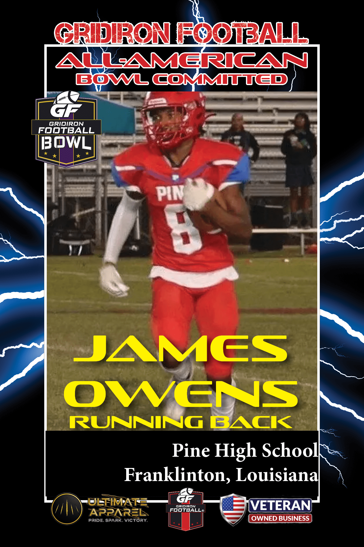 BREAKING NEWS: Pine High School (Franklinton, LA) RB James Owens Commits To The Gridiron Football All-American Bowl Game