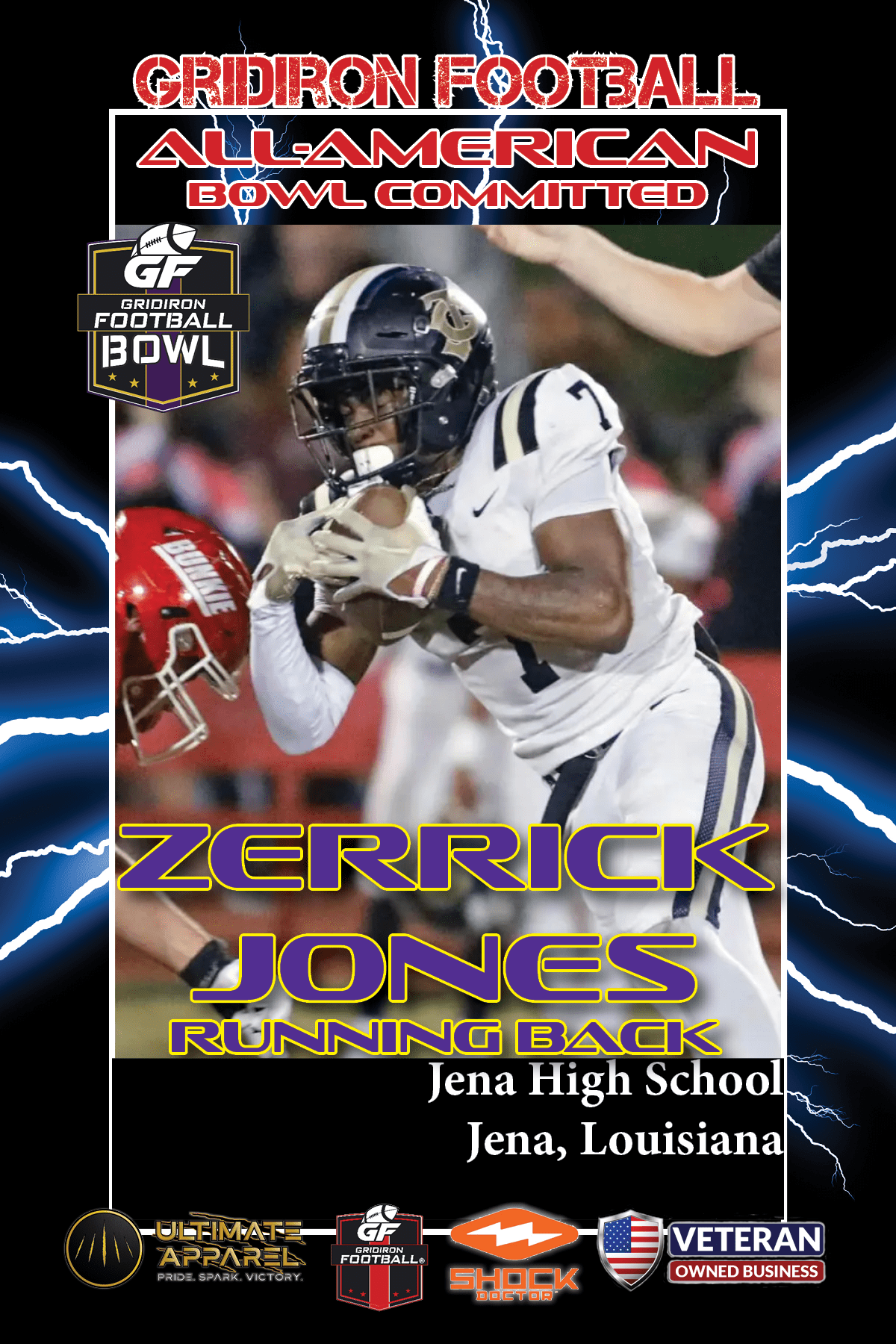 BREAKING NEWS: Jena High School (Jena, LA) RB Zerrick Jones Commits To The Gridiron Football All-American Bowl Game