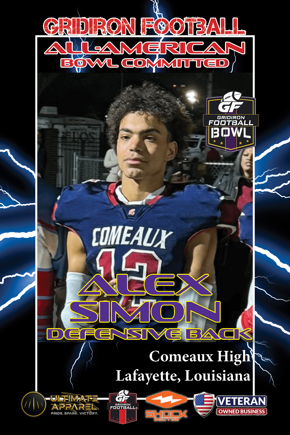 BREAKING NEWS: Comeaux High School (Lafayette, LA) DB Alex Simon Commits To The Gridiron Football All-American Bowl Game