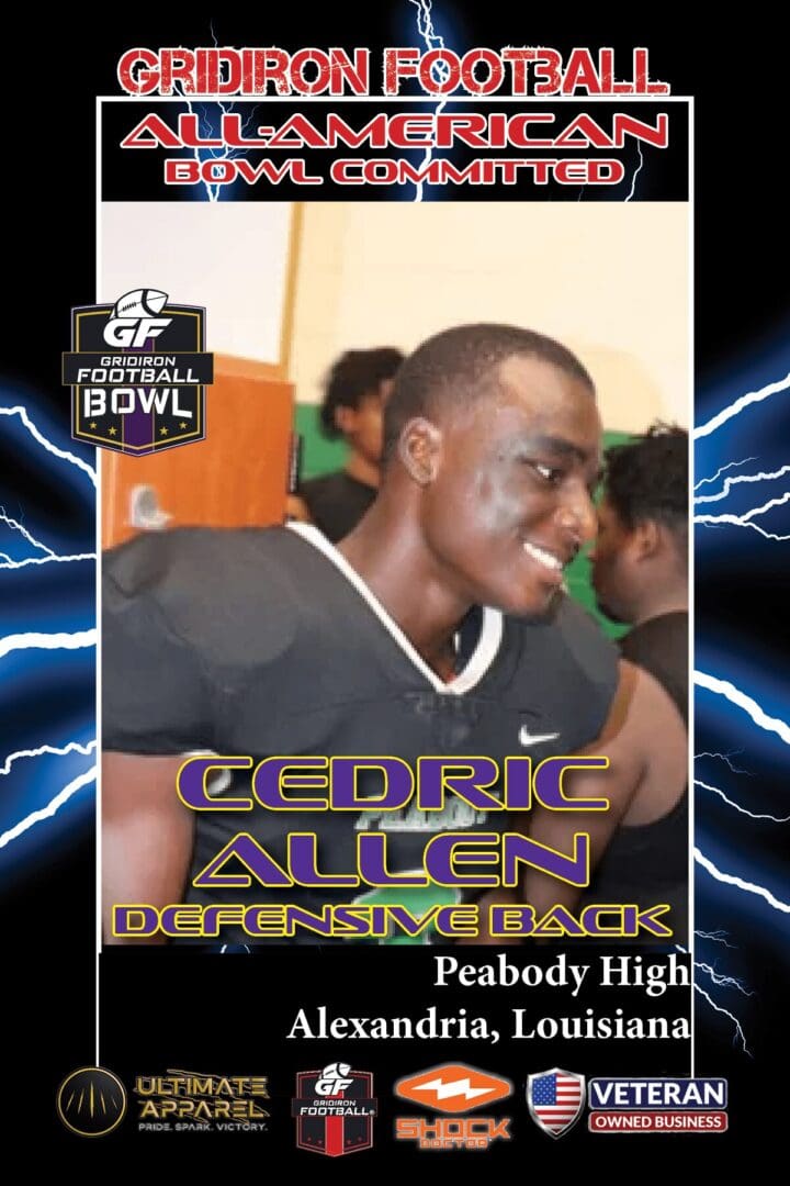 BREAKING NEWS: Peabody High School (Alexandria, LA) DB Cedric Allen Jr. Commits To The Gridiron Football All-American Bowl Game
