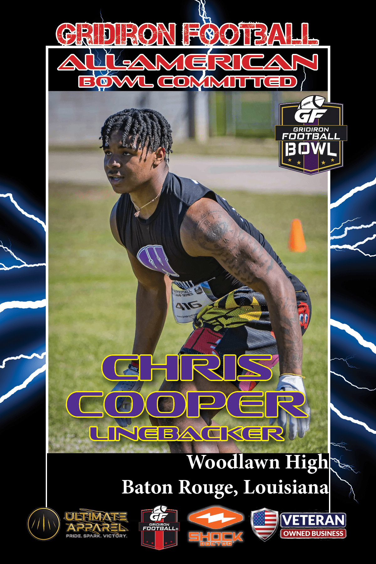 BREAKING NEWS: Woodlawn High School (Baton Rouge, LA) LB Chris Cooper Commits To The Gridiron Football All-American Bowl Game
