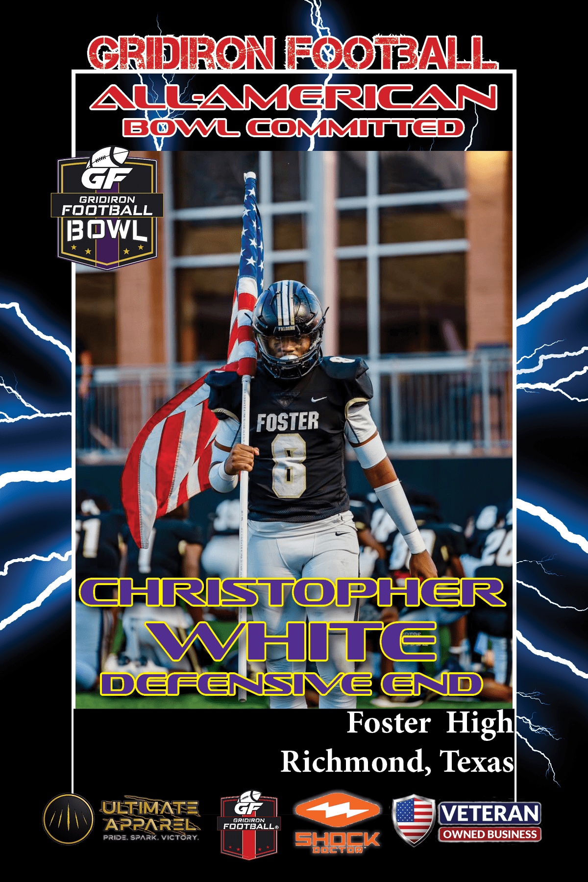 BREAKING NEWS: Foster High School (Richmond, TX) DE Christopher White Commits To The Gridiron Football All-American Bowl Game
