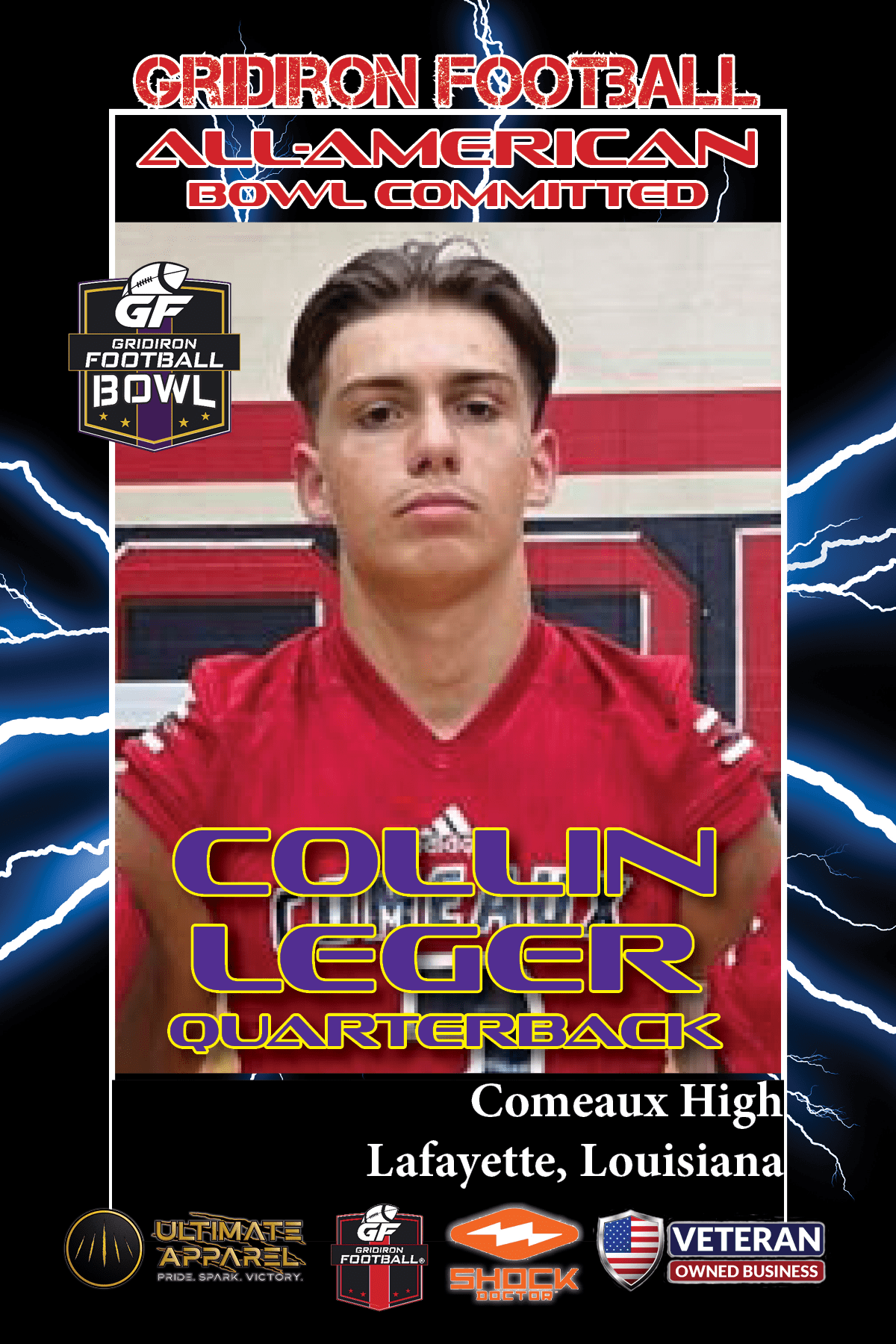 BREAKING NEWS: Comeaux High School (Lafayette, La.) QB Colin Leger has committed to play in the 2023 Gridiron Football All-American Bowl