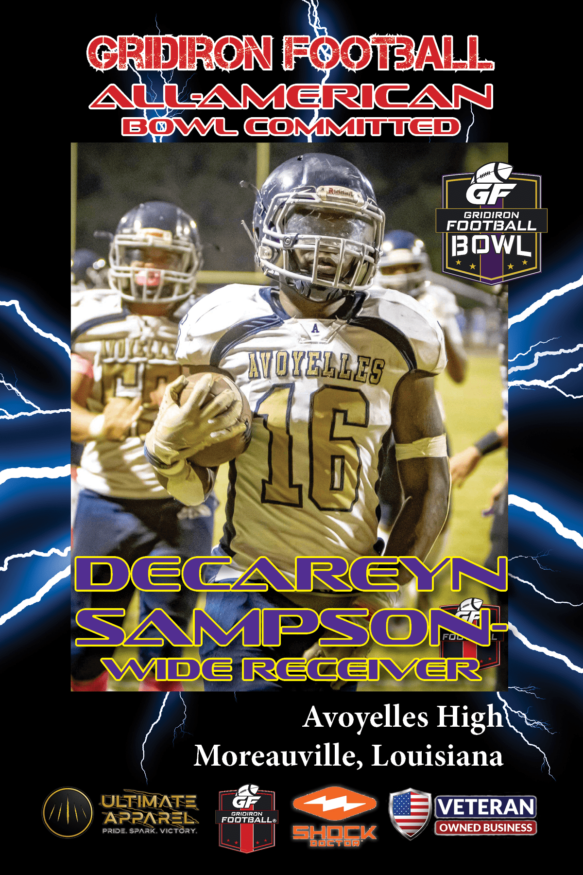 BREAKING NEWS: Avoyelles High School ATH Decareyn Sampson commits to 2023 Gridiron Football All-American Bowl