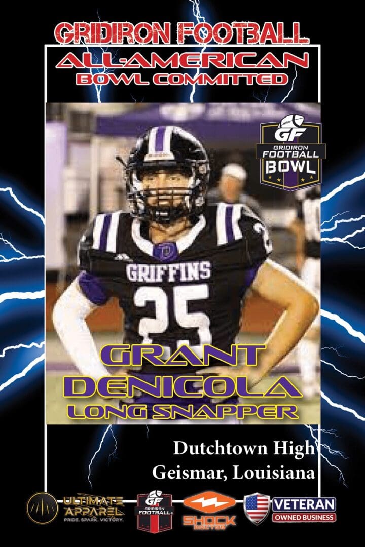BREAKING NEWS: Dutchtown High School (Geismar, La.) long snapper Grant DeNicola commits to Gridiron Football All-American Bowl!