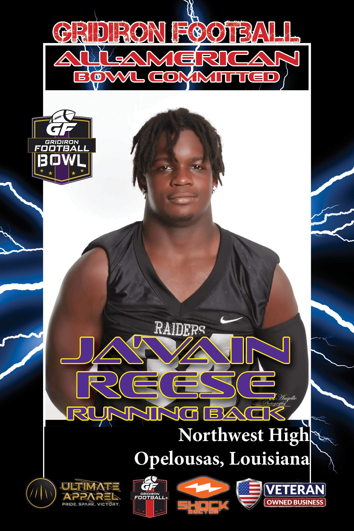 BREAKING NEWS: Northwest High School (Opelousas, LA) RB Ja’Vain Reese Commits To The Gridiron Football All-American Bowl Game