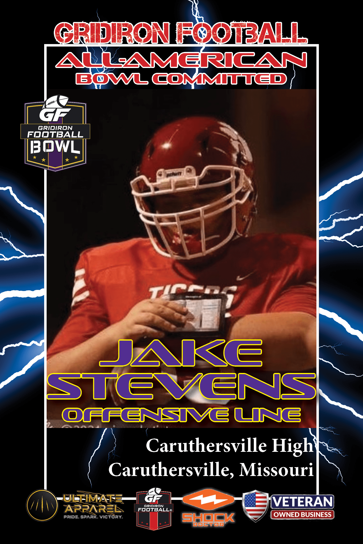 2023 Gridiron Football All-American Bowl Game Commit: OL Jake Stevens, Caruthersville High School (Caruthersville, Missouri)