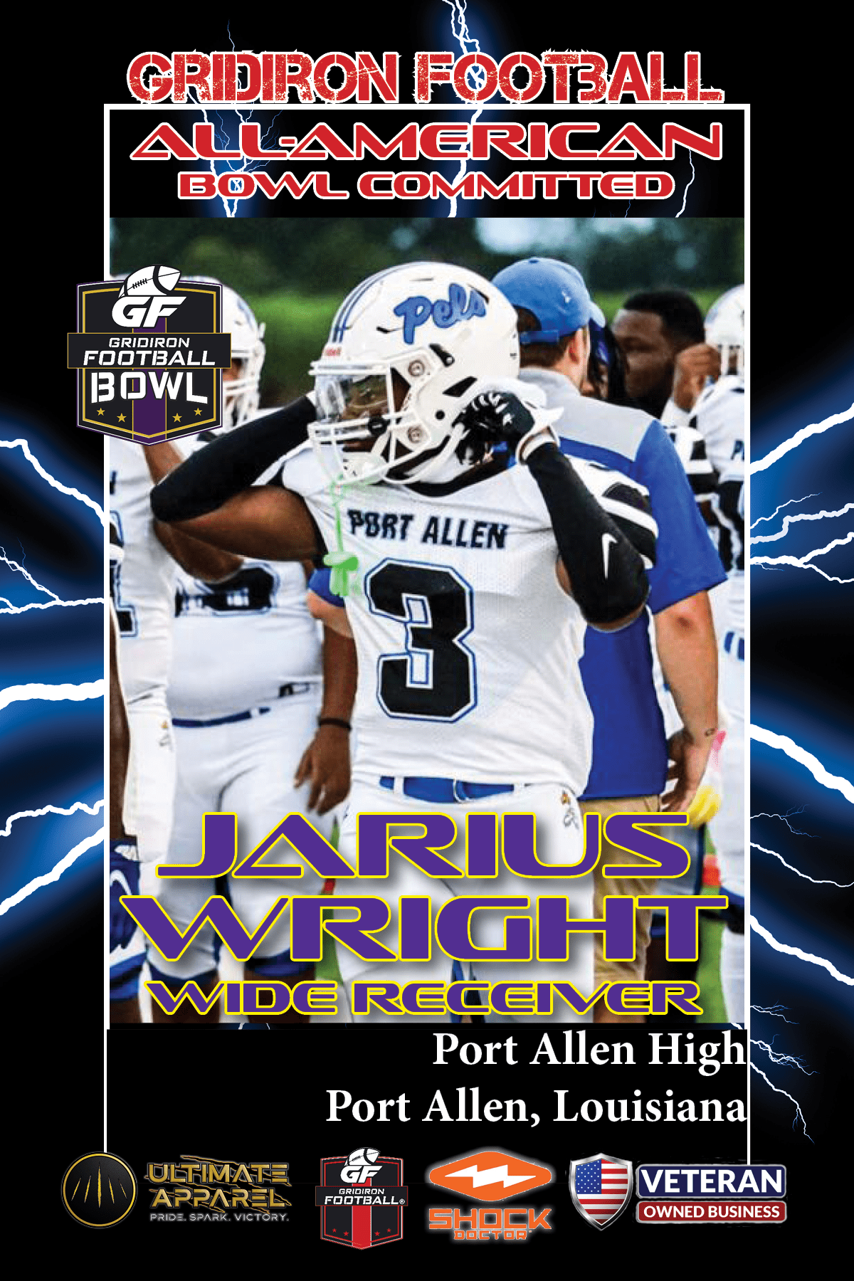 BREAKING NEWS: Port Allen High School (Port Allen, LA) WR Jarius Wright Commits To The Gridiron Football All-American Bowl Game