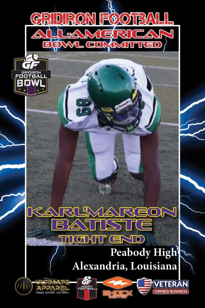BREAKING NEWS: Peabody High School (Alexandria, La.) TE Karl’Mareon Batiste commits to 2023 Gridiron Football All-American Bowl