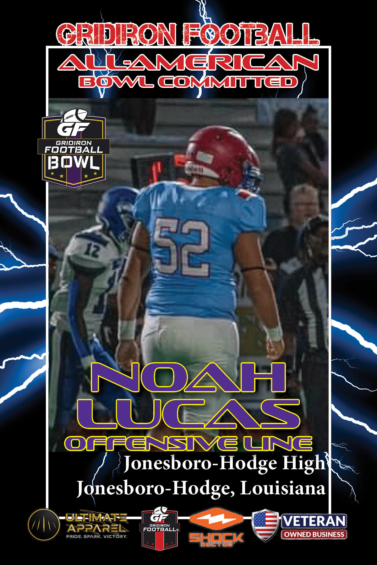 2023 Gridiron Football All-American Bowl Game Commit DE Noah Lucas, Jonesboro-Hodge High School (Jonesboro, LA)