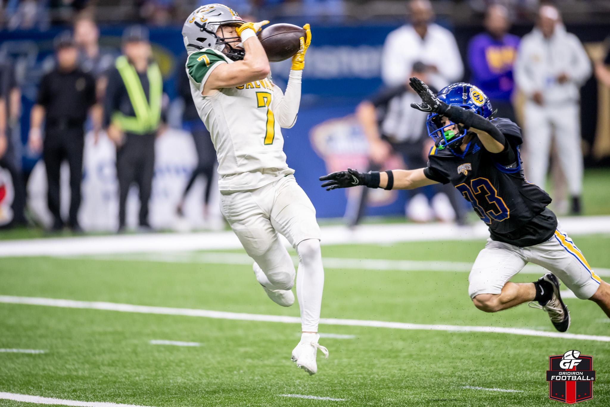Calvary Baptist Scores Late To Complete Comeback Win Against St. Charles Catholic To Win Division III (Select) State Championship 34-28